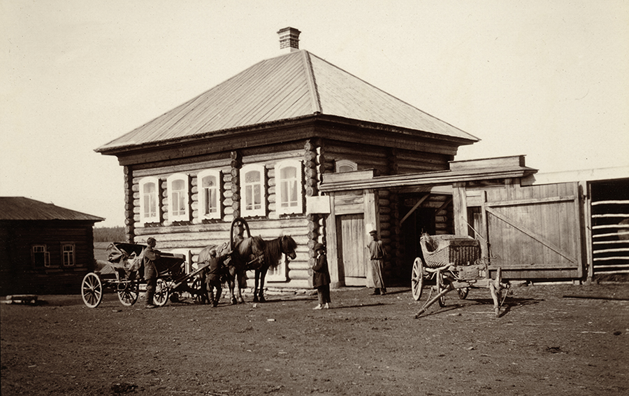 Почтовая станция в Сибири, 1904