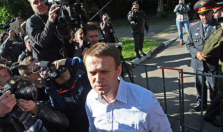 Навальный и Удальцов на свободе после 15-суточного ареста. Фоторепортаж