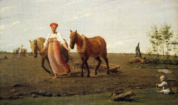 Алексей Венецианов "На пашне. Весна". Первая половина 1820-х годов.