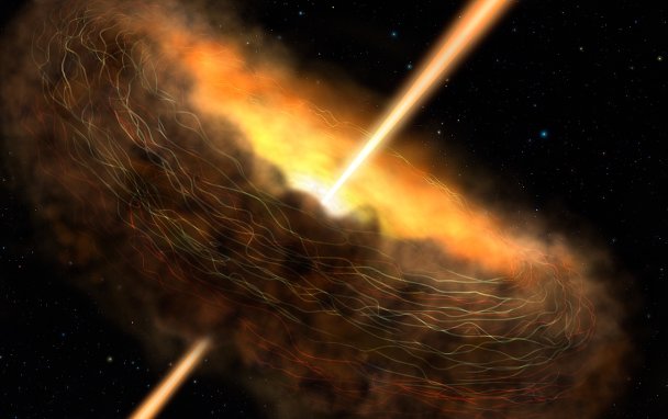 Черная дыра была застигнута за поглощением нейтронной звезды 