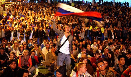 Евро-2012 в фотографиях: как Москва болела за сборную России