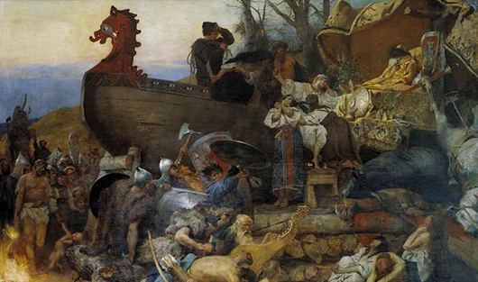 Генрих Семирадский, «Похороны знатного руса», 1883