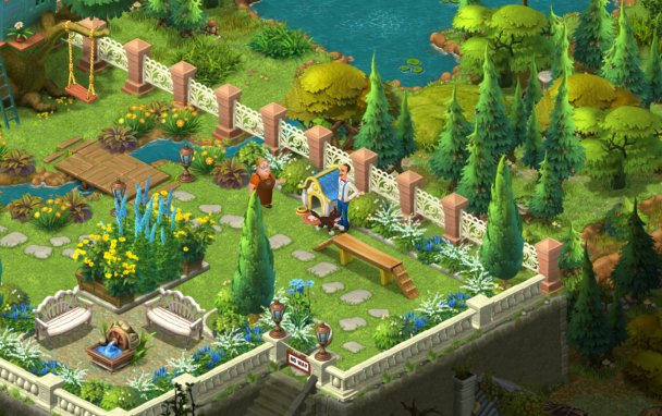 Скриншот из игры "Gardenscapes"