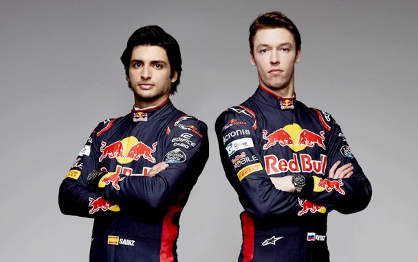 Пилоты Scuderia Toro Rosso Карлос Сайнс и Даниил Квят