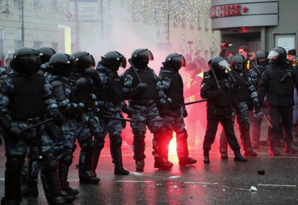 Несогласованная акция протеста в Москве. Фоторепортаж