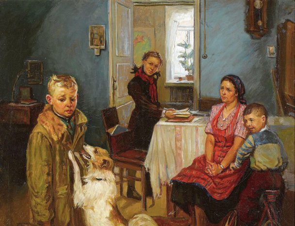 Картина Павла Решетникова "Опять двойка"