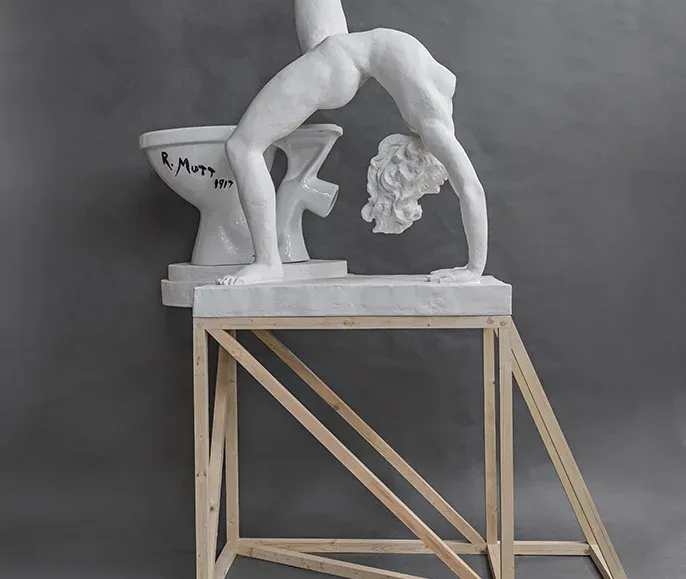 Duchamp-Girl 2020 Углепластик, металл, дерево , смешанная техника