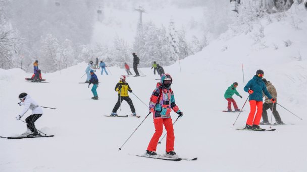 Открытие горнолыжного сезона на курорте "Роза Хутор" в Сочи (Фото Дмитрия Феоктистова/ТАСС)