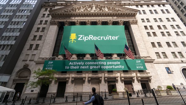 Маркетплейс вакансий ZipRecruiter на Нью-Йоркской фондовой бирже NYSE (Фото imago images/TASS)