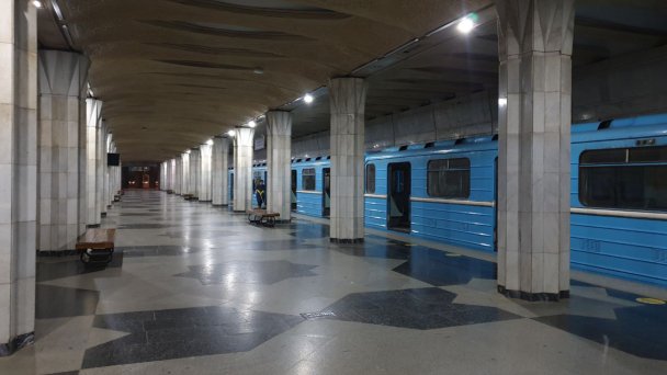 На одной из станций Ташкентского метрополитена после эвакуации пассажиров из-за сбоя в подаче электроэнергии (Фото Ташкентский метрополитен/t.me