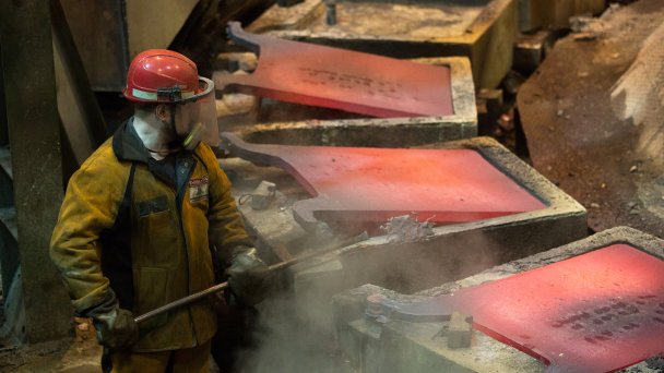 Добыча и производство меди и никеля на предприятии «ГМК «Норильский никель». (Фото Andrey Rudakov / Bloomberg via Getty Images)