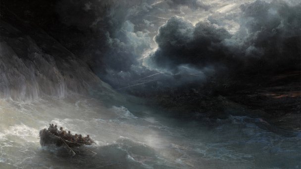 Иван Айвазовский, «Гнев морей», Sotheby's (Фрагмент)