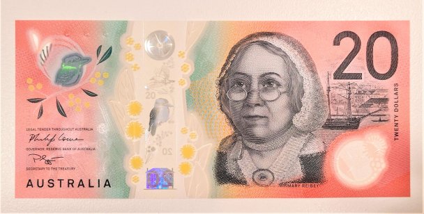 Мэри Рейби на банкноте австралийского доллара (Фото )