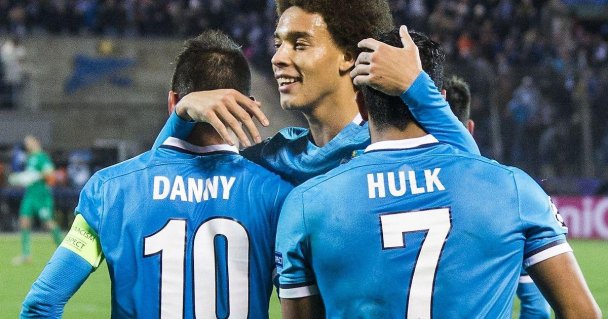 Легионеры «Зенита» Данни, Витсель и Халк  (Фото Вячеслава Евдокимова / ТАСС)