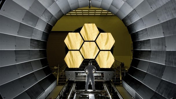 Космический телескоп «Джеймс Уэбб» (Фото DAVID HIGGINBOTHAM/NASA)