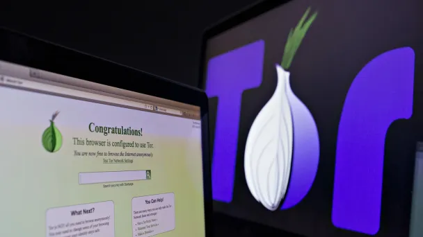 Браузер TOR на экране компьютера (Фото Getty Images)