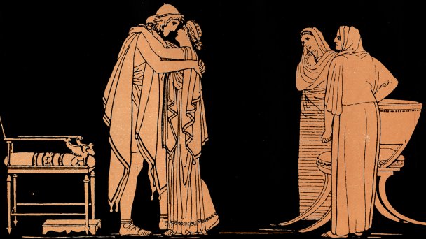 Одиссей возвращается на Итаку через десять лет, воссоединившись со своей женой Пенелопой (Фото Culture Club/Getty Images)