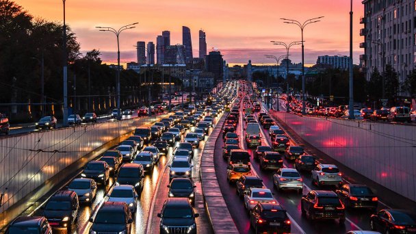 Вечерние пробки на дорогах Москвы (Фото Агентство «Москва»)