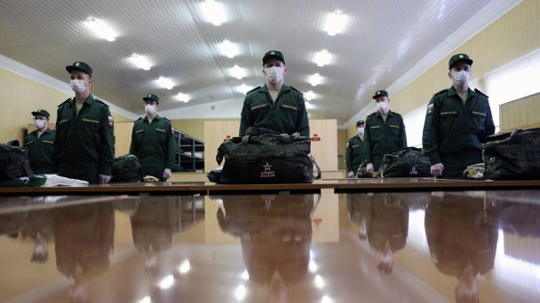 Работа сборного призывного пункта военного комиссариата Москвы (фото агентства «Москва»)
