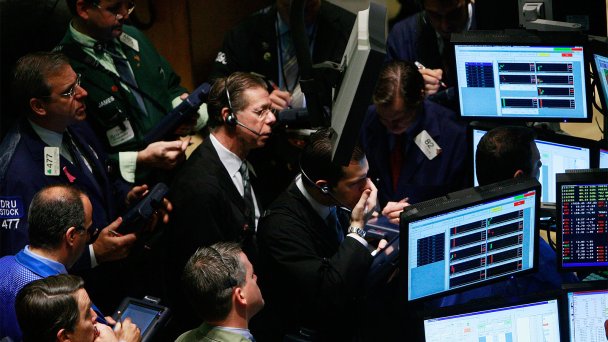Нью-Йоркская фондовая биржа 20 ноября 2008 года (Фото Mario Tama/Getty Images)