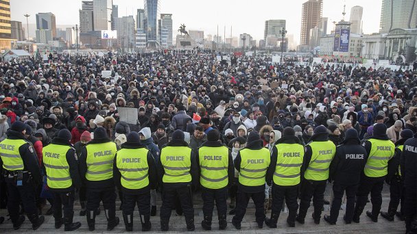 Протесты в Улан-Баторе (Фото Alexander Nikolskiy / AP / TASS)