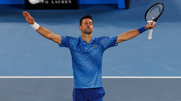 Новак Джокович в полуфинале Открытого чемпионата Австралии (Фото Mike Frey / Reuters)