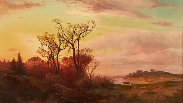 Алексей Саврасов. «Сельский вид в окрестности Москвы при закате солнца», 1858. 38, 4 млн рублей (Фото аукционного дома ARTinvestment.Ru) 