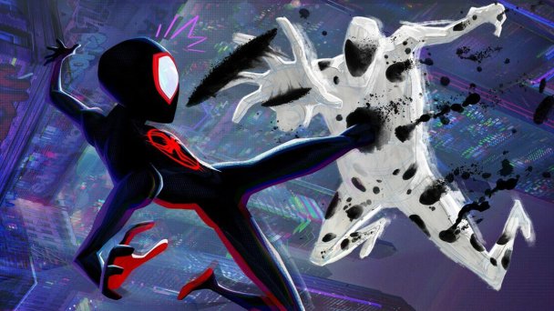Кадр из мультфильма «Человек-паук: Паутина вселенных»