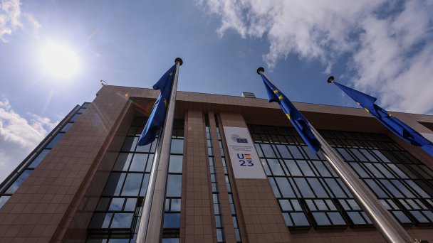 Штаб-квартира Европейского совета в Брюсселе. (Фото OLIVIER HOSLET / EPA)