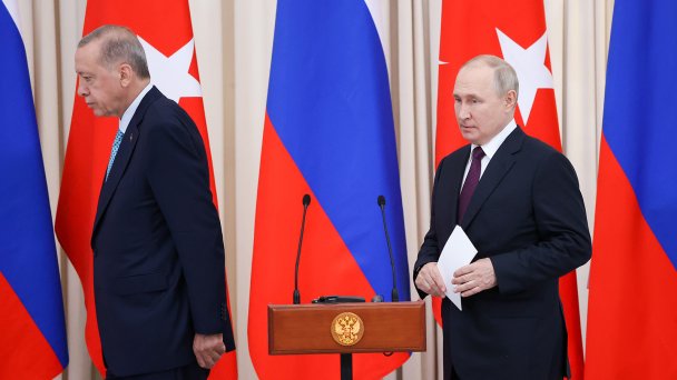 Реджеп Тайип Эрдоган и Владимир Путин (Фото Сергея Карпухина / ТАСС)