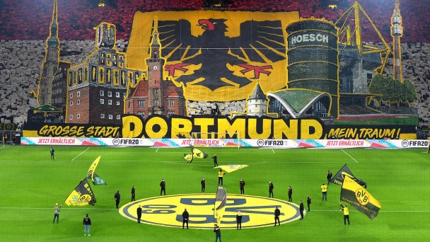 Идна из игр Дортмундской «Боруссии» — Бундеслига (Фото Frederic Scheidemann / Bongarts / Getty Images)
