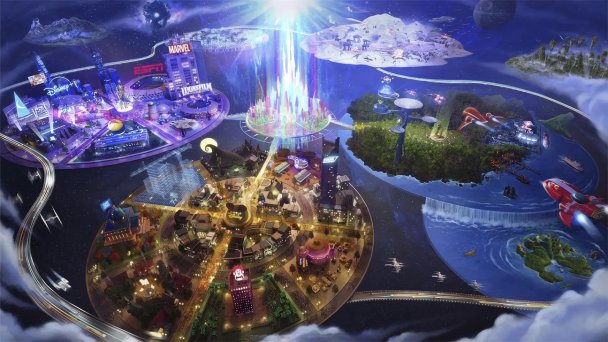Meta Magic: концептуальный рисунок диснеевской вселенной Fortnite (Илююстрация Epic Games и Disney)