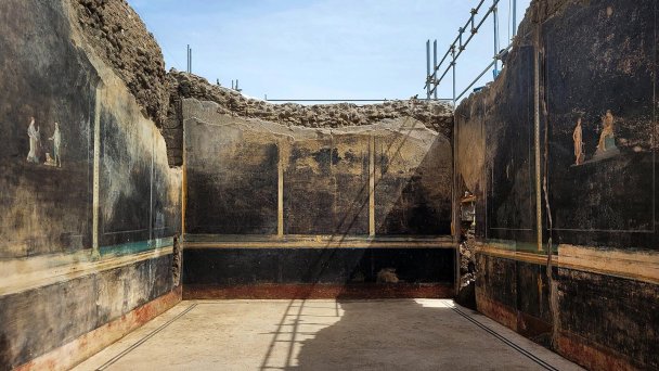 «Черная комната», обнаруженная в Помпеях (Фото Parco Pompei / Abaca Press / Reuters)
