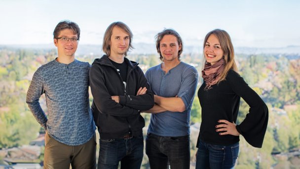 Основатели TraceAir (слева направо): Александр Соловьев, Дмитрий Королев, Никита Ушаков и Мария Хохлова (Фото TraceAir)