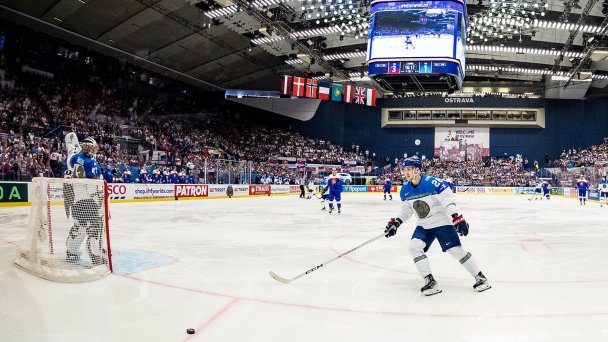 Матч чемпионата мира по хоккею в Остраве, Чешская Республика, 12 мая 2024 года. (Фото Foto Olimpik / NurPhoto via Getty Images)