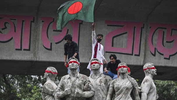 Протесты в Бангладеш (Фото Zabed Hasnain Chowdhury / NurPhoto via Getty Images)