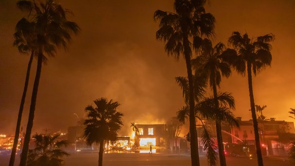 Пожар в районе Лос-Анджелеса (Фото Apu Gomes / Getty Images)