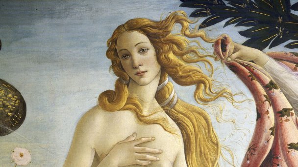 Сандро Боттичелли. «Рождение Венеры» (фрагмент) Около 1482–1483, Флоренция, Галереи Уффици