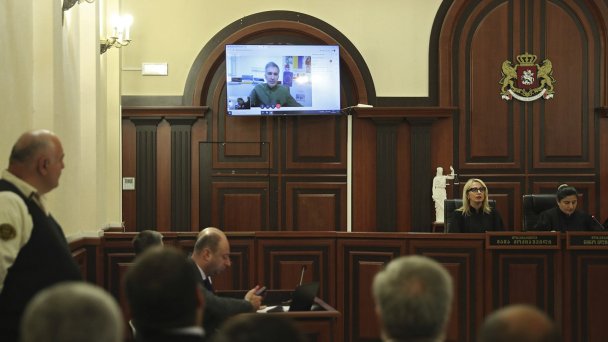 Заседание суда по делу экс-президента Грузии Михаила Саакашвили в Тбилиси (Фото AP / TASS)