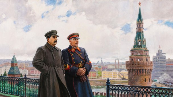 Александр Герасимов, «Сталин и Ворошилов в Кремле» (Vladey) (Фрагмент)