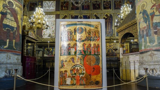 Икона «Страшный суд» в Успенском соборе Московского Кремля (Фото Александра Авилова / Агентство «Москва»)