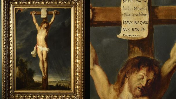 Фотографии картины «Христос на кресте» работы Питера Пауля Рубенса (Фото Osenat)