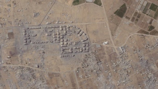 Город Хан-Юнис, вид со спутника. 5 сентября 2025 года (Фото Planet Labs PBC / Reuters)