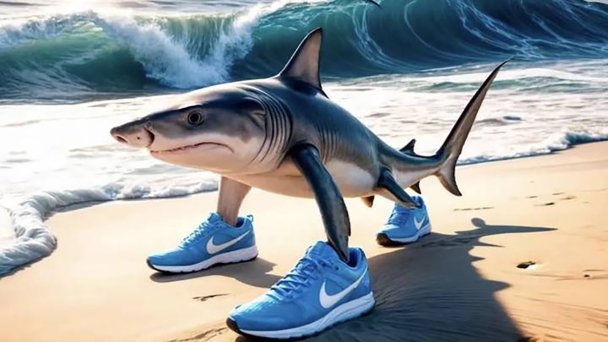 Акула Тралалело Тралала в синих Nike (Фото Wikipedia / @amoamimandy)