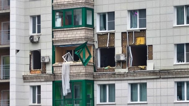 Квартира, поврежденная в результате атаки БПЛА на жилой дом (Фото Максима Григорьева / ТАСС)