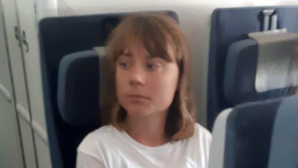 Грета Тунберг во время депортации из Израиля (Фото МИД Израиля)