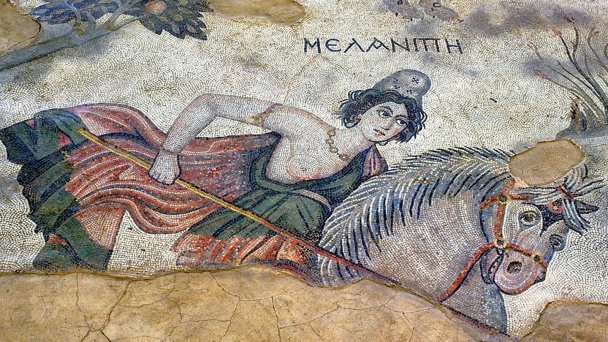 Меланиппа, амазонка в византийской мозаике в Урфе (Фото Мика Паларчика)