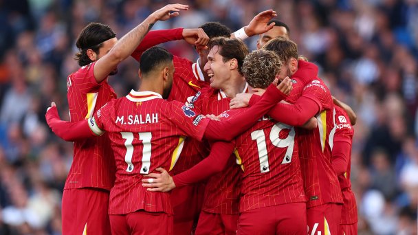 Игроки команды «Ливерпуль» (Фото Shaun Brooks - CameraSport via Getty Images)