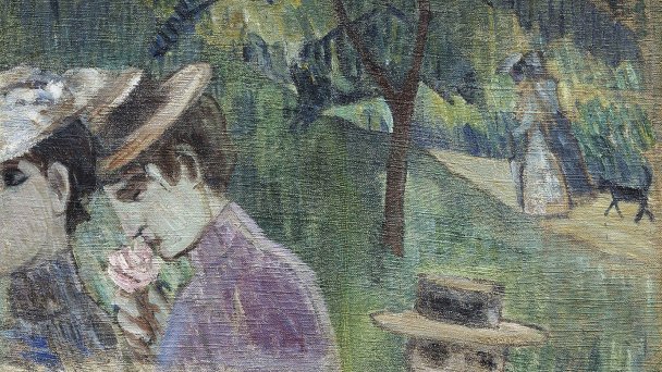 Михаил Ларионов, «Прогулка», 1906–1907. С 1915 года картина, разрезанная на две части, хранилась у Льва Жегина. Валерий Дудаков купил у вдовы Жегина правую часть картины и еще через 30 лет левую и соединил (Фото DR)