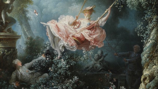 Жан Оноре Фрагонар «Счастливые возможности качелей» (Фрагмент)